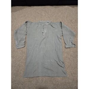 Vintage WWII Swedish M39 Field Shirt Sz 6 M-L, Thermal Henley 40s/50s Undershirt